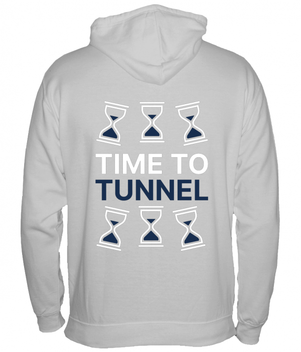 Unst and Yell Tunnels - Heather Grey - Hoodie - Image 3
