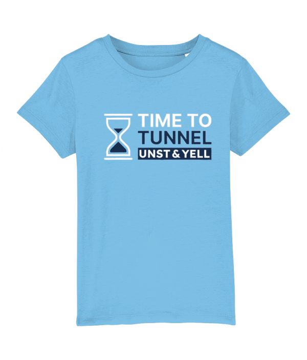 Time to Tunnel - Aqua Blue - Kids T-Shirt