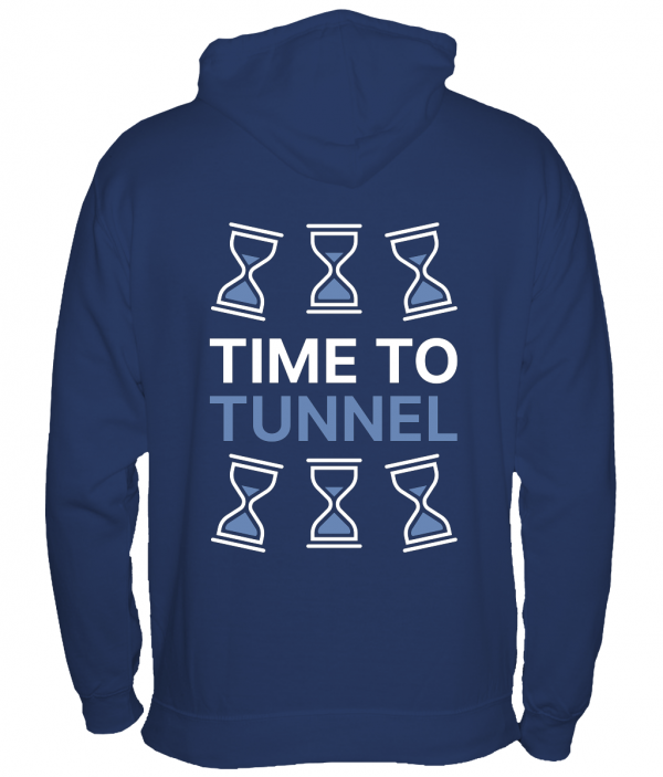Unst and Yell Tunnels - Navy Blue - Hoodie - Image 3