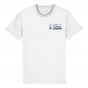 Time to Tunnel (small front) - White - T-shirt